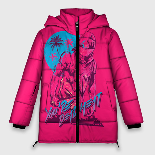 Женская зимняя куртка Oversize Hotline Miami 6, цвет красный