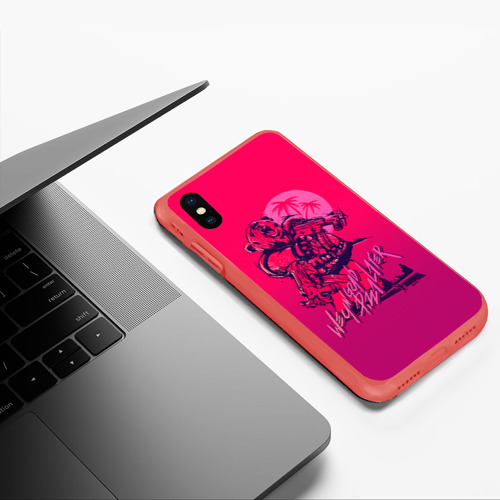 Чехол для iPhone XS Max матовый Hotline Miami 7, цвет красный - фото 5