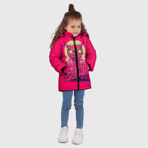 Зимняя куртка для девочек 3D с принтом Hotline Miami 11, вид сбоку #3