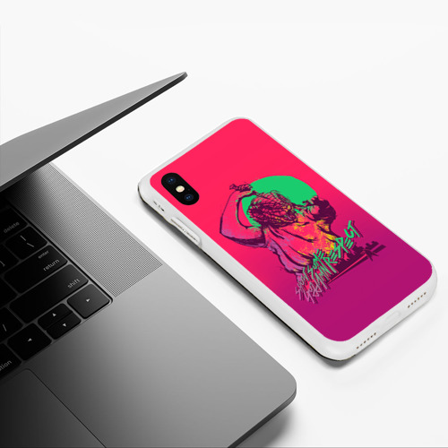 Чехол для iPhone XS Max матовый Hotline Miami 13, цвет белый - фото 5