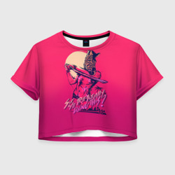 Женская футболка Crop-top 3D Hotline Miami 14