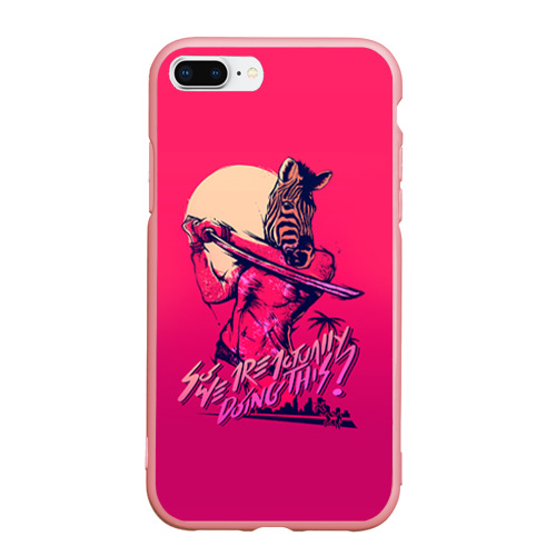 Чехол для iPhone 7Plus/8 Plus матовый Hotline Miami 14, цвет баблгам