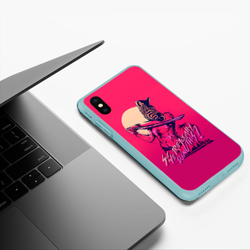 Чехол для iPhone XS Max матовый Hotline Miami 14, цвет мятный - фото 5