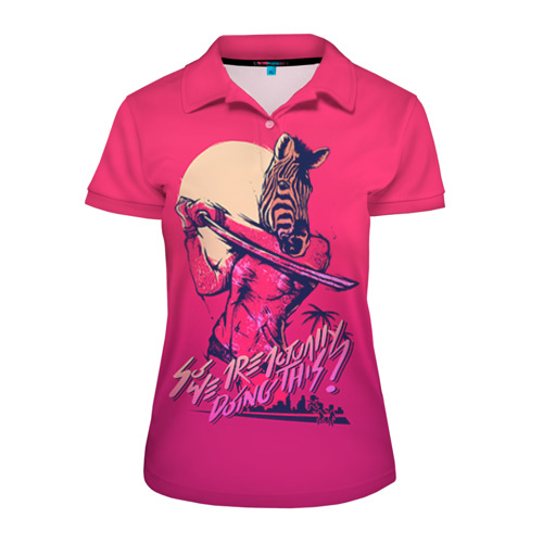 Женская рубашка поло 3D Hotline Miami 14 Фото 01 Женская рубашка поло 3D Hotline Miami 14 Фото 01