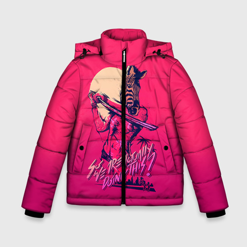 Зимняя куртка для мальчиков 3D Hotline Miami 14, цвет красный