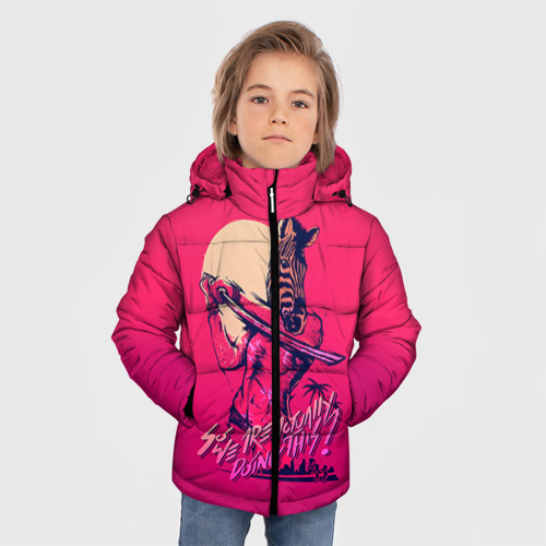 Зимняя куртка для мальчиков 3D Hotline Miami 14, цвет красный - фото 3