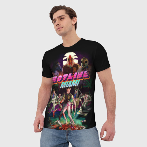 Мужская футболка 3D Hotline Miami 17, цвет 3D печать - фото 3