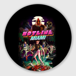 Круглый коврик для мышки Hotline Miami 17