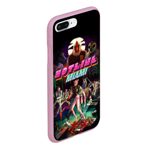 Чехол для iPhone 7Plus/8 Plus матовый Hotline Miami 17, цвет розовый - фото 3