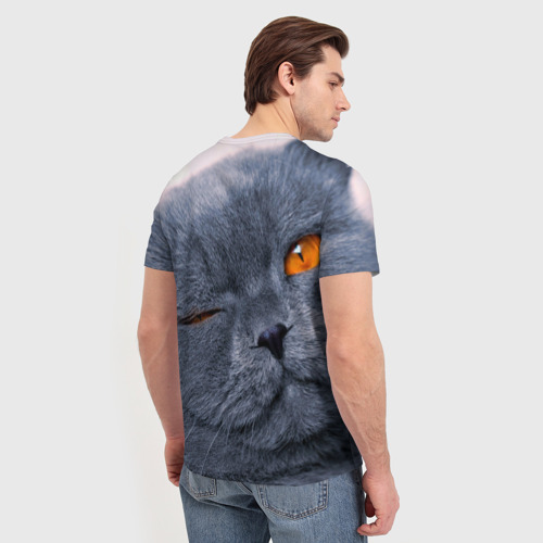 Мужская футболка 3D Кот, цвет 3D печать - фото 4
