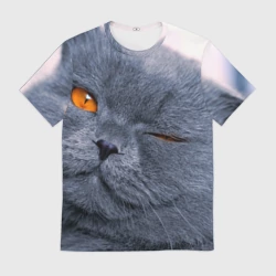 Мужская футболка 3D Кот