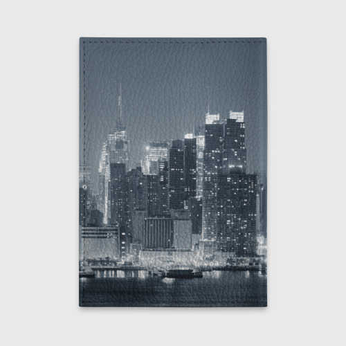 Обложка для автодокументов Ночной город, цвет оранжевый - фото 2