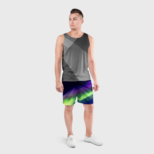 Мужские шорты спортивные Сияние, цвет 3D печать - фото 4