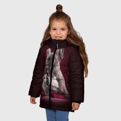 Зимняя куртка для девочек 3D Бульдог - фото 2