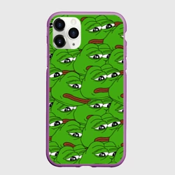 Чехол для iPhone 11 Pro матовый Sad frogs