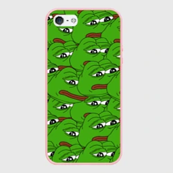Чехол для iPhone 5/5S матовый Sad frogs