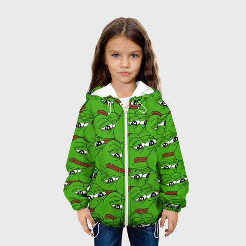 Детская куртка 3D Sad frogs, цвет белый - фото 4