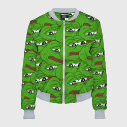 Женский бомбер 3D Sad frogs