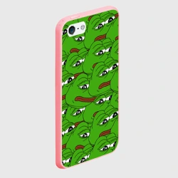 Чехол для iPhone 5/5S матовый Sad frogs - фото 2