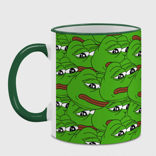 Кружка с полной запечаткой Sad frogs, цвет Кант зеленый - фото 2