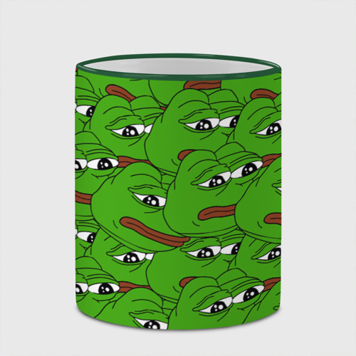 Кружка с полной запечаткой Sad frogs, цвет Кант зеленый - фото 4