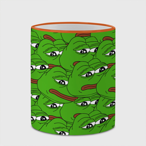 Кружка с полной запечаткой Sad frogs, цвет Кант оранжевый - фото 4