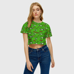 Женская футболка Crop-top 3D Sad frogs - фото 2