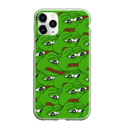 Чехол для iPhone 11 Pro матовый Sad frogs