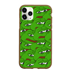 Чехол для iPhone 11 Pro Max матовый Sad frogs