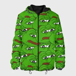 Мужская куртка 3D Sad frogs