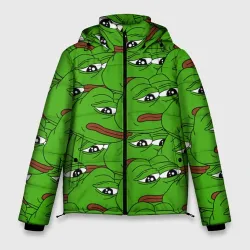 Мужская зимняя куртка 3D Sad frogs