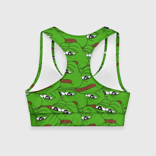 Женский спортивный топ 3D Sad frogs, цвет 3D печать - фото 2