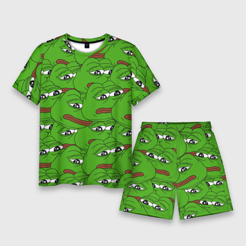 Мужской костюм с шортами 3D Sad frogs, цвет 3D печать