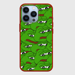 Чехол для iPhone 13 Pro Sad frogs
