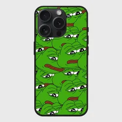 Чехол силиконовый для Apple iPhone 15 Pro матовый Sad frogs