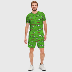 Мужской костюм с шортами 3D Sad frogs - фото 2
