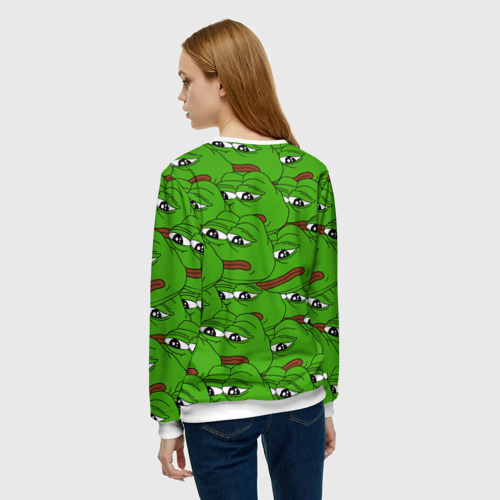 Женский свитшот 3D Sad frogs, цвет 3D печать - фото 4