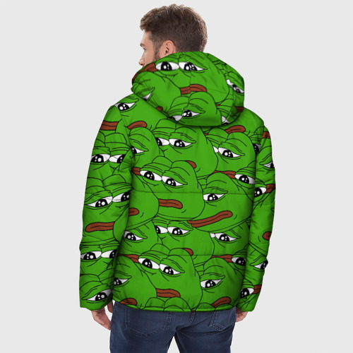 Мужская зимняя куртка 3D Sad frogs, цвет светло-серый - фото 4