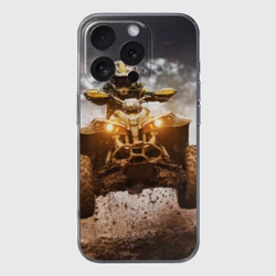 Чехол для iPhone 16 Pro Max силиконовый с защитой камеры Квадроцикл