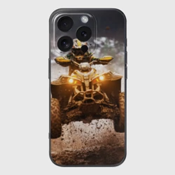 Чехол для iPhone 16 Pro силиконовый с защитой камеры Квадроцикл