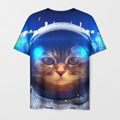 Мужская футболка 3D Кот космонавт - фото 2