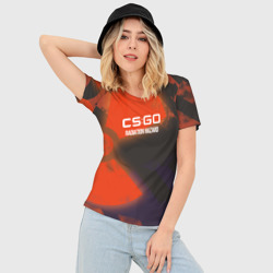 Женская футболка 3D Slim Cs:go - Radiation Hazard Радиоактивная опасность - фото 2