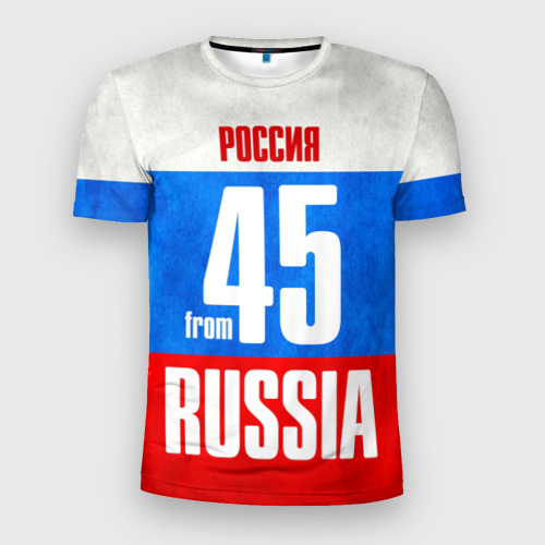 Мужская футболка 3D Slim Russia (from 45), цвет 3D печать