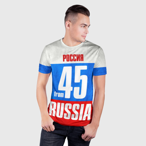 Мужская футболка 3D Slim Russia (from 45), цвет 3D печать - фото 3
