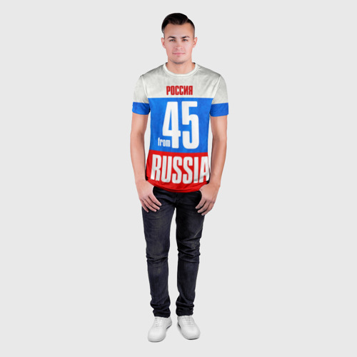 Мужская футболка 3D Slim Russia (from 45), цвет 3D печать - фото 4