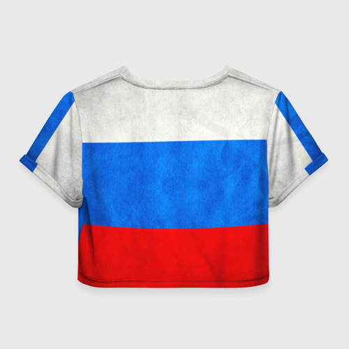 Женская футболка Crop-top 3D Russia (from 64), цвет 3D печать - фото 2