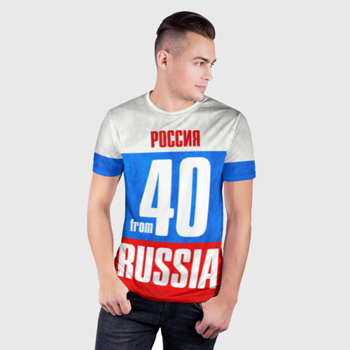 Мужская футболка 3D Slim Russia (from 40), цвет 3D печать - фото 3