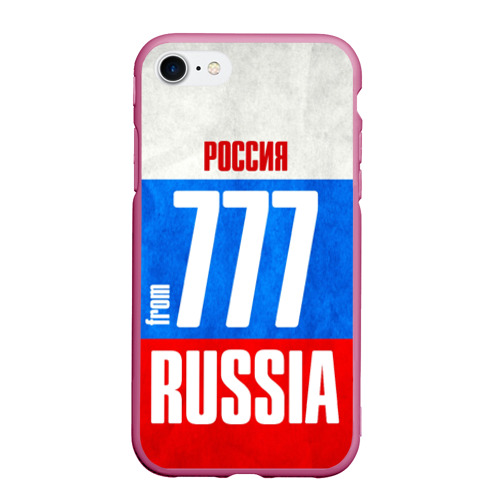 Чехол для iPhone 7/8 матовый Russia (from 777), цвет малиновый