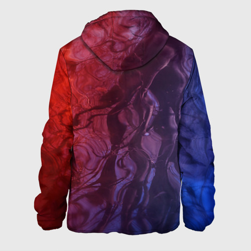 Мужская куртка 3D с принтом ЦСКА (красно-синие), вид сзади #1