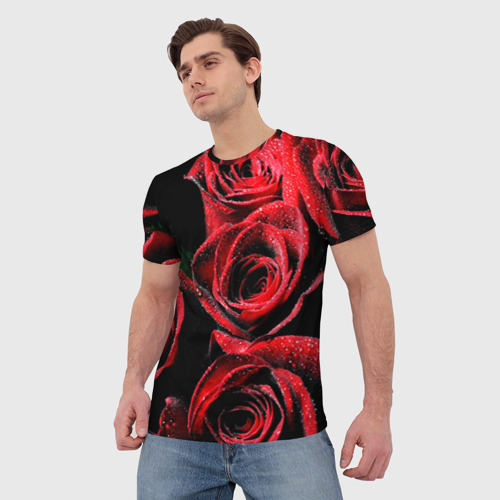 Мужская футболка 3D Розы - фото 3
